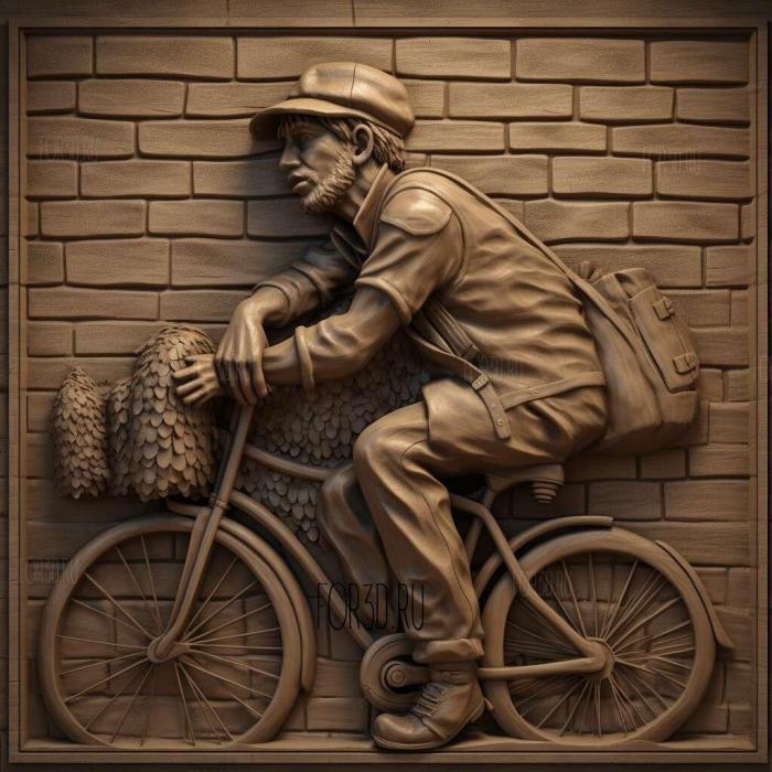 Bicycle Thieves 4 stl model for CNC